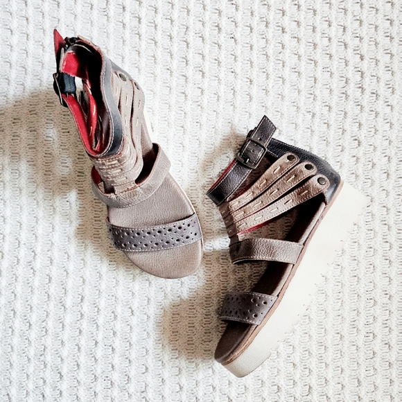 Bed Stu Artemia Leather Platform Sandals Open Toe Zipper Chunky Size 8.5 NWOB - Picture 11 of 16